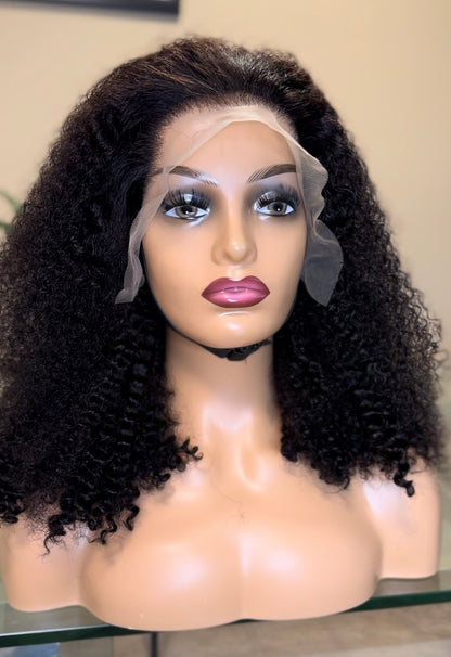 Natural sugar | Kinky Curly Full Hair Glueless 13x6 Lace Long Curly Wig Ready to Go