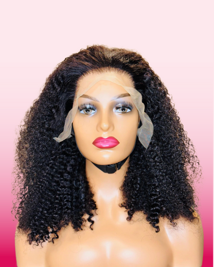 Natural sugar | Kinky Curly Full Hair Glueless 13x6 Lace Long Curly Wig Ready to Go