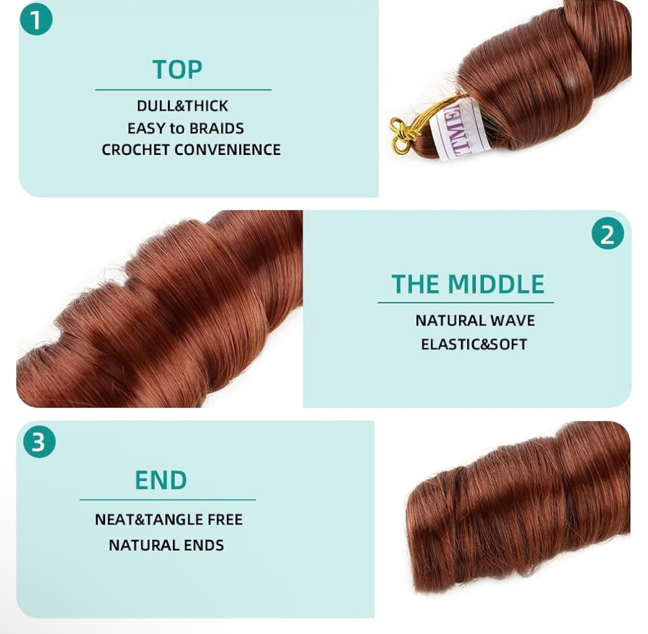 French Curly Braiding Hair for Box Braids 8 Packs 24 Inch 100G/Pack Loose Wave Braiding Hair Crochet Spanish Curly Spiral Synthetic Hair Extensions for Women P4/27/613 (24 Inch,8 Packs)