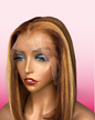 PreMax Wigs | Ombre Blonde 12”Highlight Silky Straight Glueless Ear-to-ear Lace Bob Wig 100% Human Hair