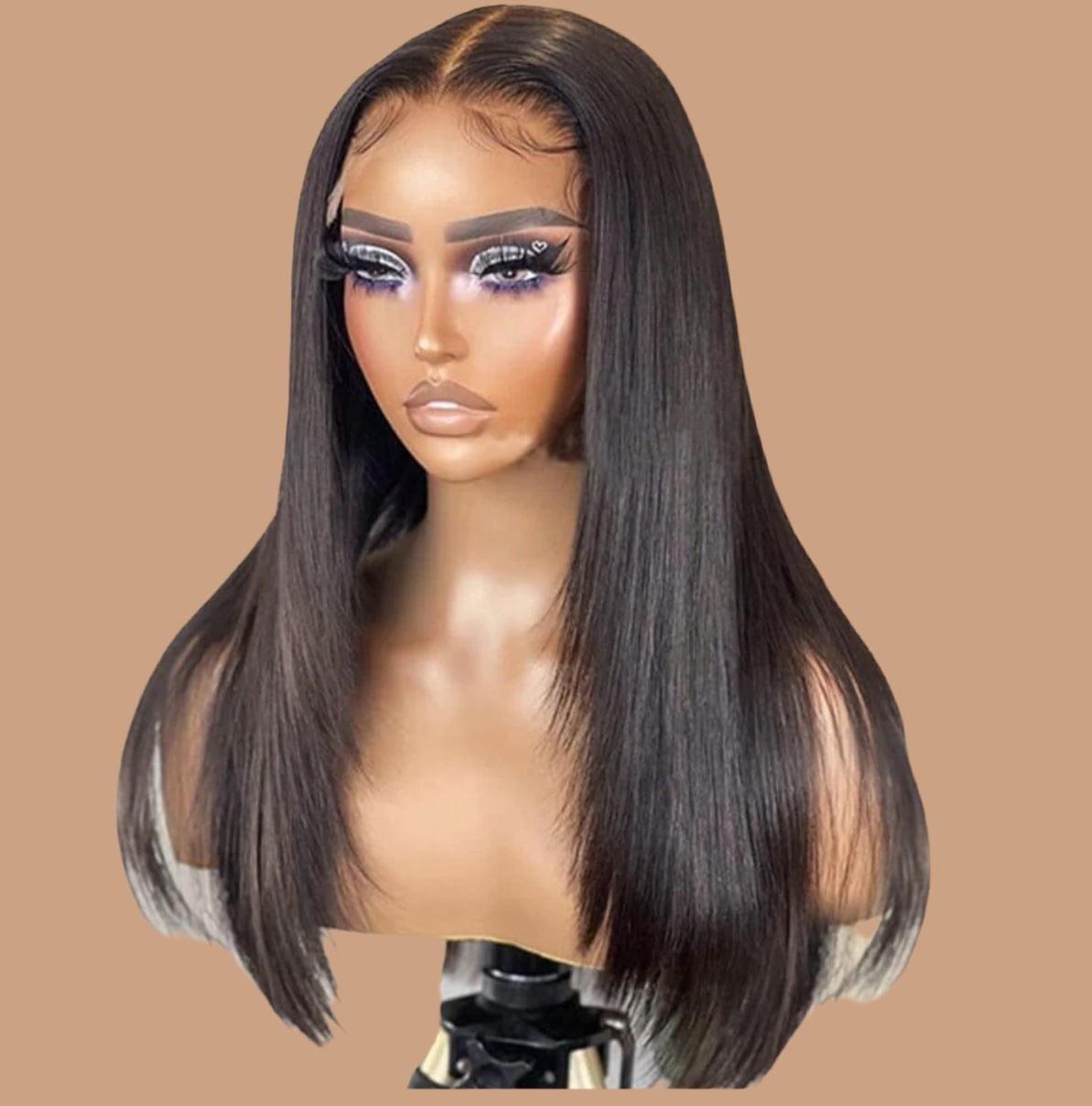 PreMax Wigs 24”Vietnam hair | 200% Density Natural Black  Straight 13x4 Frontal HD Lace Long Wig