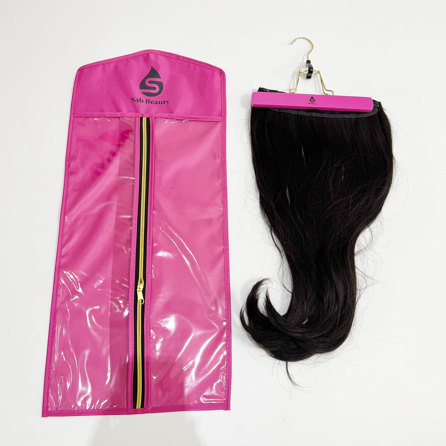 Pink Hair Extension Storage Bag